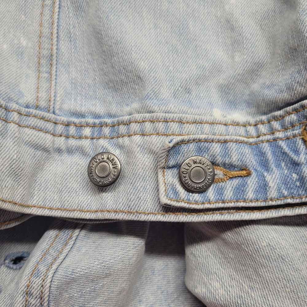 Old Navy Womens Distressed Denim Jacket Size XL - Picture 7 of 7